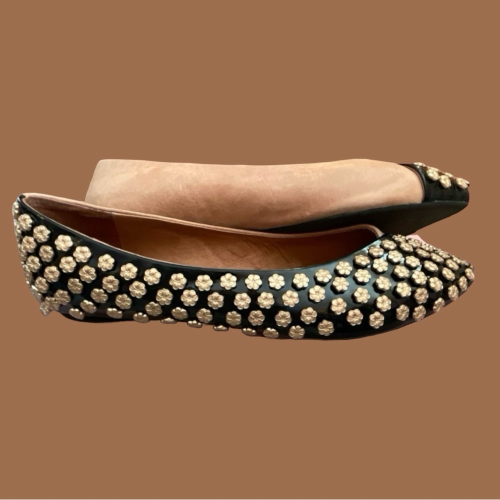 Jeffrey Campbell Metal Daisy Flats With Box - Picture 3 of 10